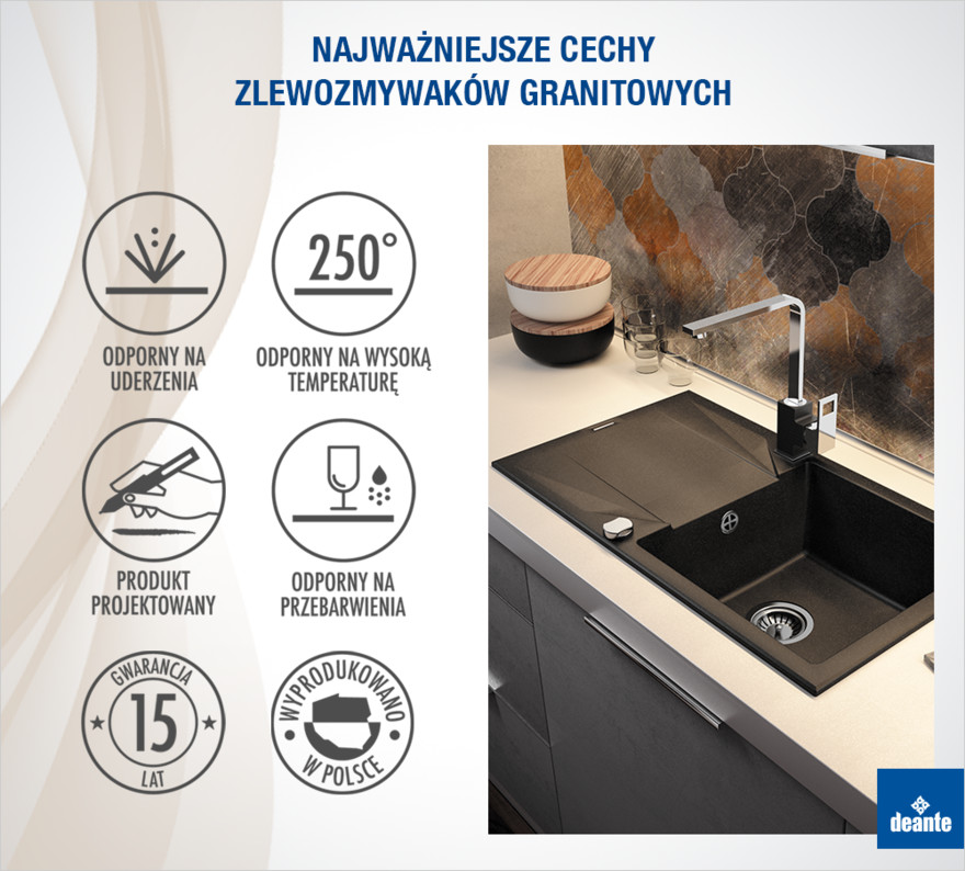 Najważniejsze cechy zlewozmywaków granitowych